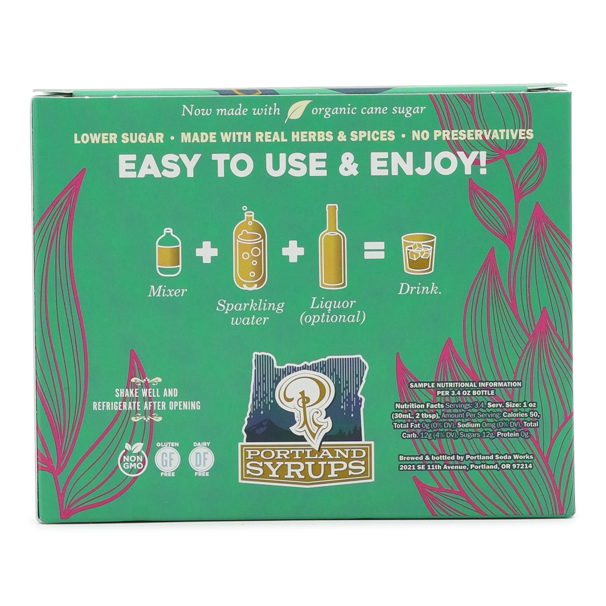 Portland Soda Works Cocktail and Soda Mixers Gift Set - Green Box - Image 3